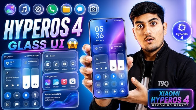 HyperOS 4: новый дизайн Liquid Glass