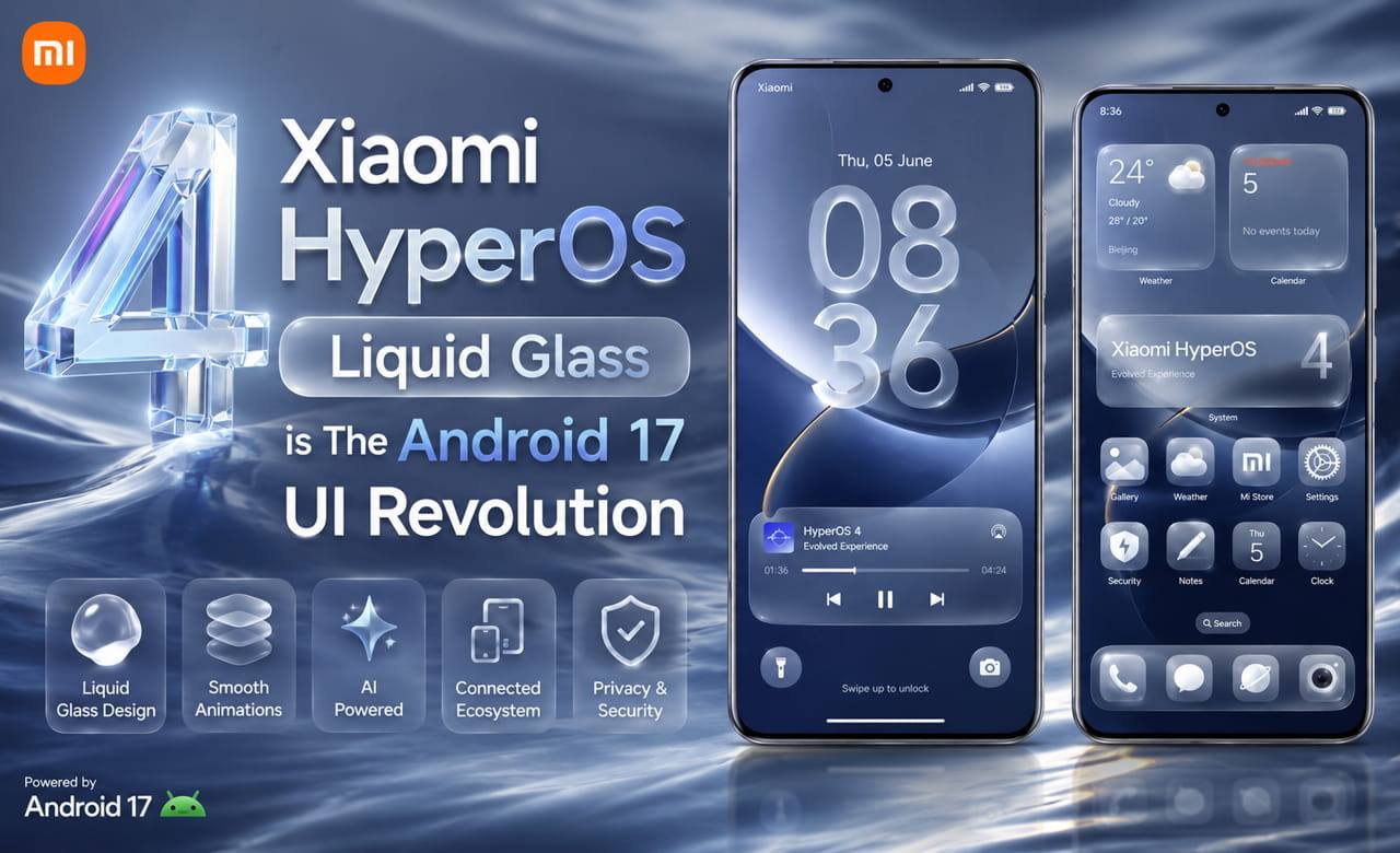 Xiaomi-HyperOS-4-Liquid-Glass-Revolution-HeroImage - PRO HyperOS - новости Xiaomi и обновления HyperOS 4: новый дизайн Liquid Glass