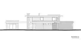 Новый дом на участке с существующим гаражом