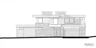 Новый дом на участке с существующим гаражом