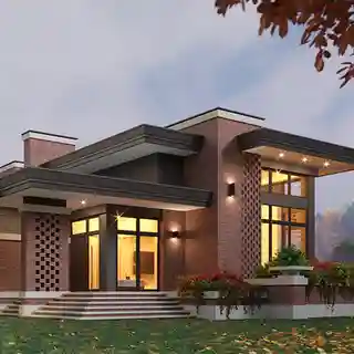 Дом Сергея Кукушкина, с плоской кровлей