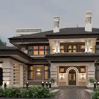 Дом в стиле Райта в Подмосковном поселке