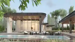 Комплексное освоение участка. 2 этажный дом, гостевой дом, cпа и бассейн