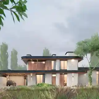 Комплексное освоение участка. 2 этажный дом, гостевой дом, cпа и бассейн