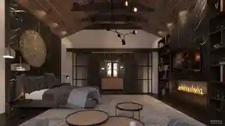 Мастер спальня и кабинет