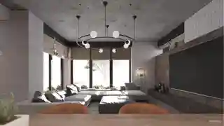 Вид на гостинную