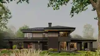 Дом со скатной кровлей и подвалом