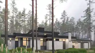 Небольшой дом с сауной и отдельностоящим гаражом