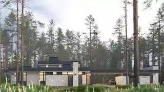 Небольшой дом с сауной и отдельностоящим гаражом