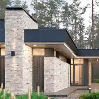 Небольшой дом с сауной и отдельностоящим гаражом