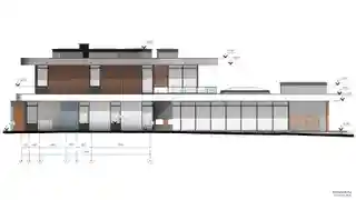 Двухэтажный дом с бассейном