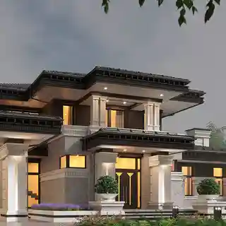 Дом без гаража и с отдельно стоящим СПА