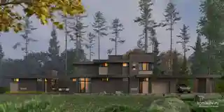 Проект дома с сохранением деревьев