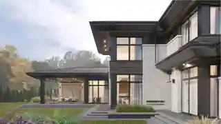 Жилой дом с террасой и гаражом