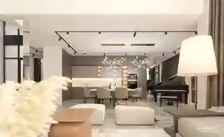 Гостинная совмещенная с кухней