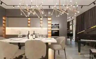 Гостинная совмещенная с кухней