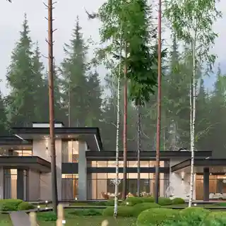 Дом со СПА и отдельно стоящим гаражом