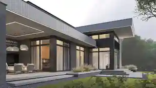 Дом с отдельным гаражом на большом участке