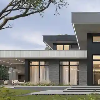 Дом с отдельным гаражом на большом участке