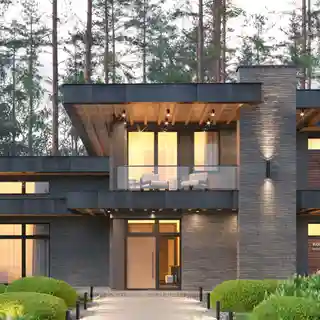 Дом с гаражом и отдельно стоящими баней и игровой