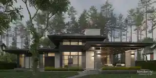 Проект дома со внутренним двориком