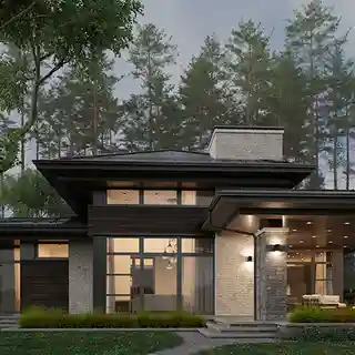 Проект дома со внутренним двориком