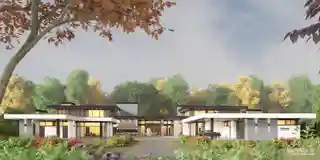 Два дома с бассейном и большим навесом