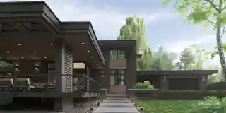 Дом, на слабых грунтах в низинном участке