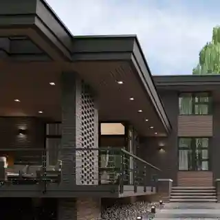 Дом, на слабых грунтах в низинном участке