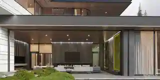 Трехэтажный дом с бассейном