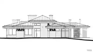 Одноэтажный дом с гаражом-эллингом на Истринском водохранилище