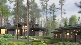 Одноэтажный дом с гаражом-эллингом на Истринском водохранилище