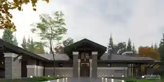 Дом для большой семьи на ровном участке