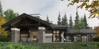 Дом для большой семьи на ровном участке