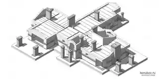 Дом для большой семьи на ровном участке