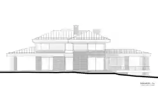 Дом со скатной кровлей и подвалом
