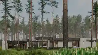 Дом, баня и терраса под одной кровлей. Одним пятном застройки.