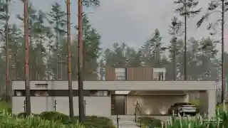 Дом, баня и терраса под одной кровлей. Одним пятном застройки.