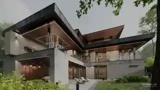 Дом на склоне оврага