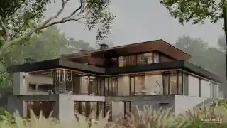 Дом на склоне оврага