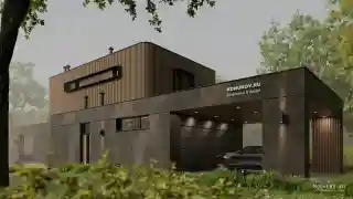 Моднейший современный дом на небольшом участке