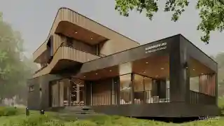 Моднейший современный дом на небольшом участке