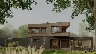 Моднейший современный дом на небольшом участке