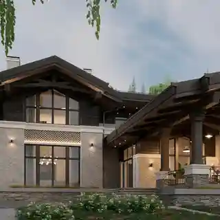 Двухэтажный дом с для большой семьи