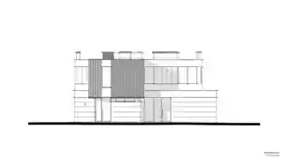 Два дома в современном стиле с двумя бассейнами