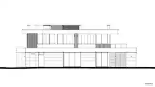 Два дома в современном стиле с двумя бассейнами