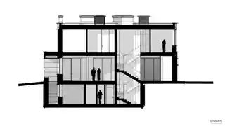 Два дома в современном стиле с двумя бассейнами