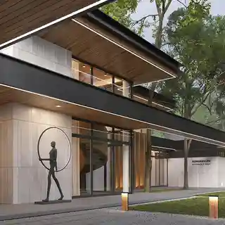 Дом из трех объемов