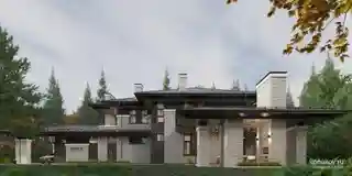 Проект двухэтажного дома с зимним садом