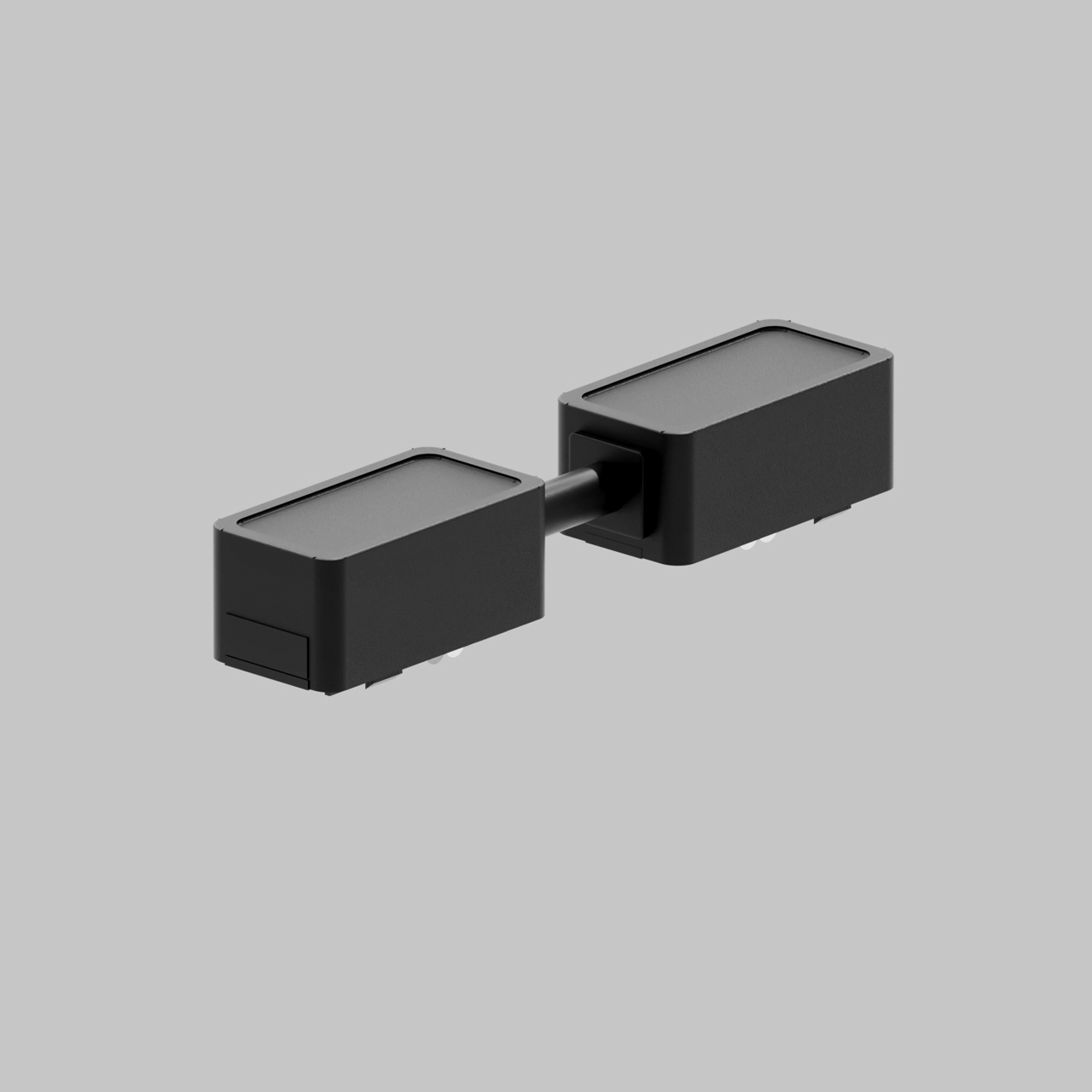 I - соединитель питания для магнитного шинопровода трековой системы UT25 48В, длина 120мм, Черный IL.0007.3010-120-BK